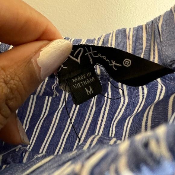 Blue & White Striped Blouse - Picture 5 of 5